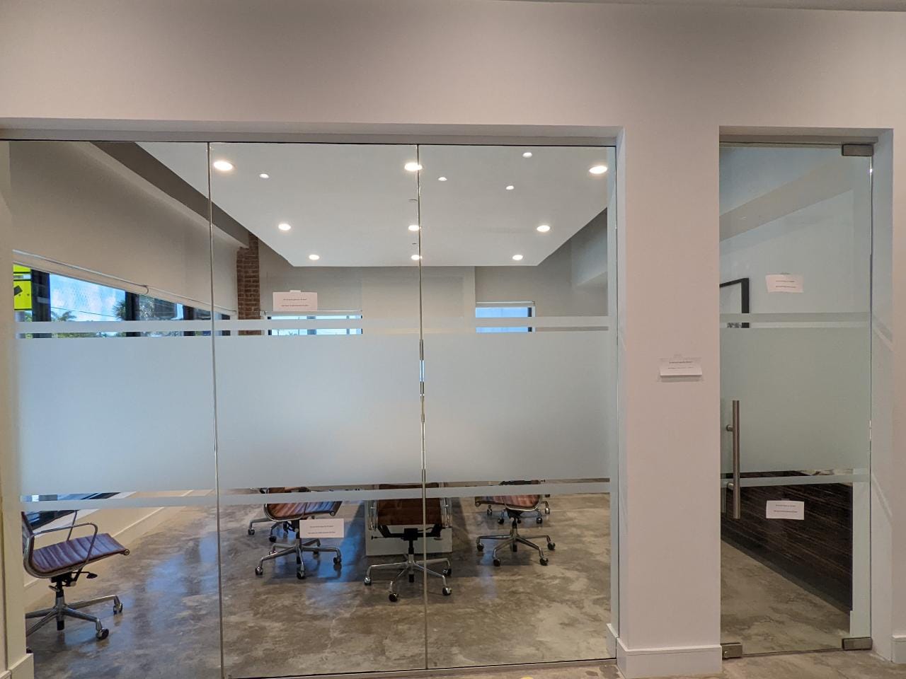 Privacy Tint Boardroom Doors